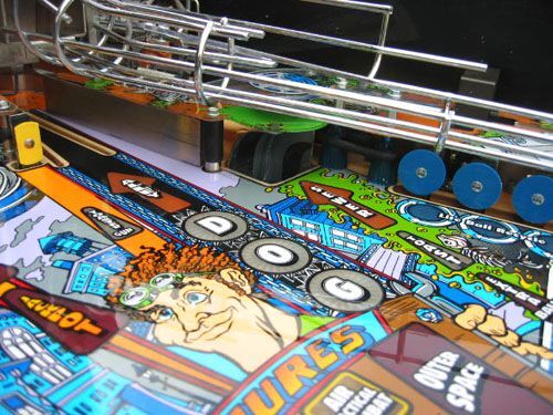 The D, O and G inserts on a real playfield.